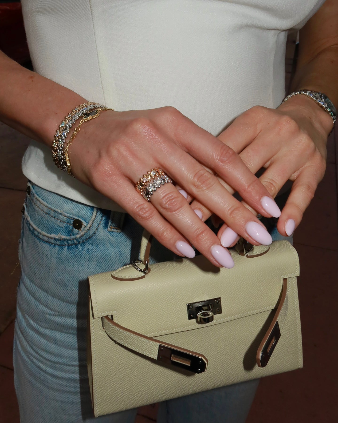 خاتم مورو مطلي بالذهب عيار 18 قيراطًا