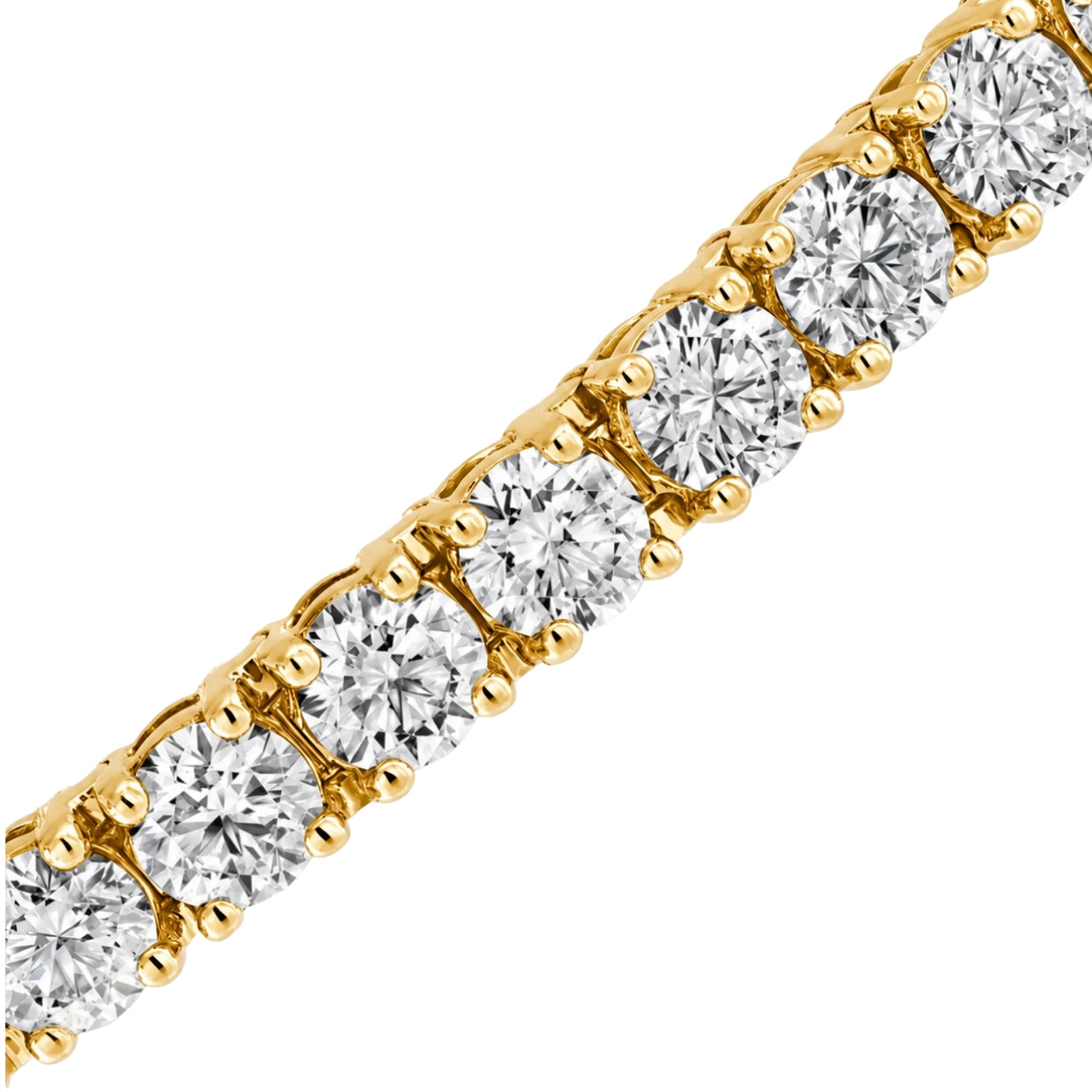 Classic 4.5 CT Round Moissanite Tennis Bracelet 3 mm, 4-Prong, 18K Yellow Gold Vermeil