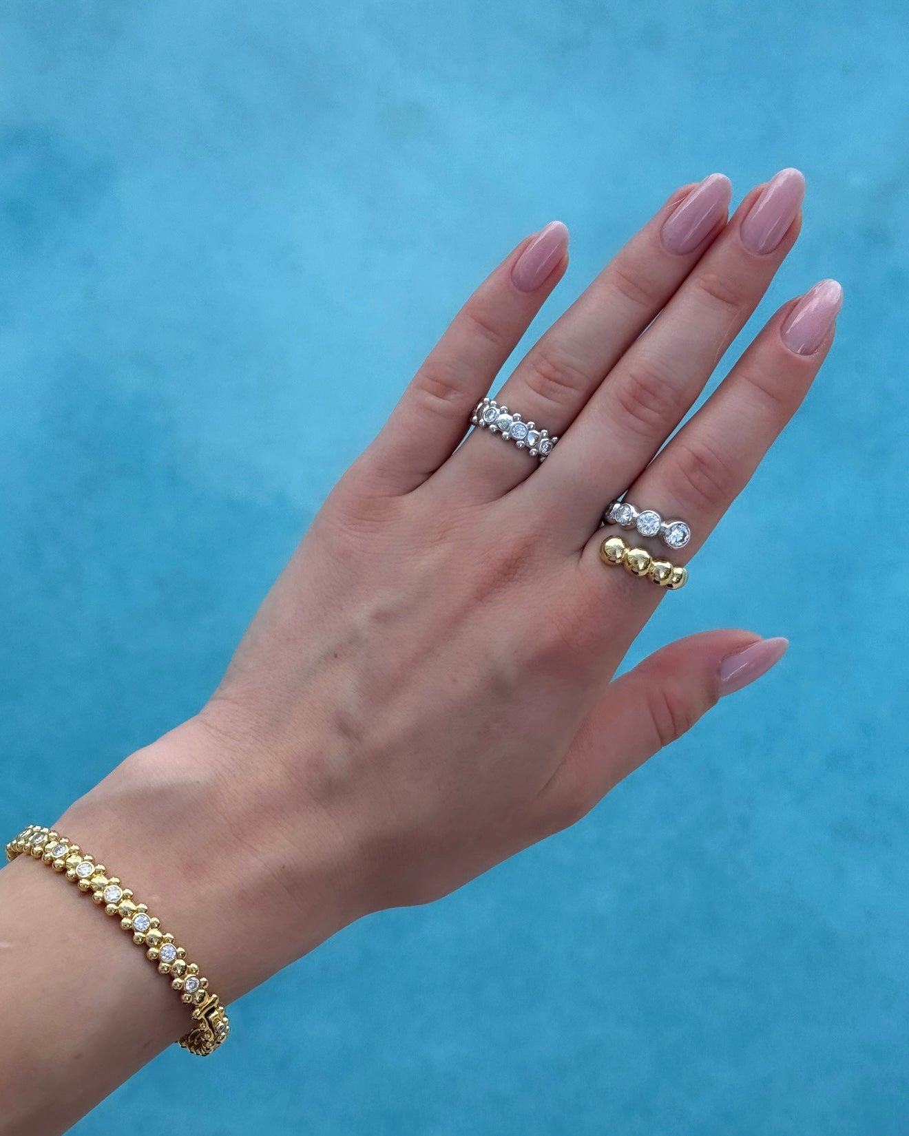 ETERI DUALIS Ring 18K Yellow & White Gold Vermeil