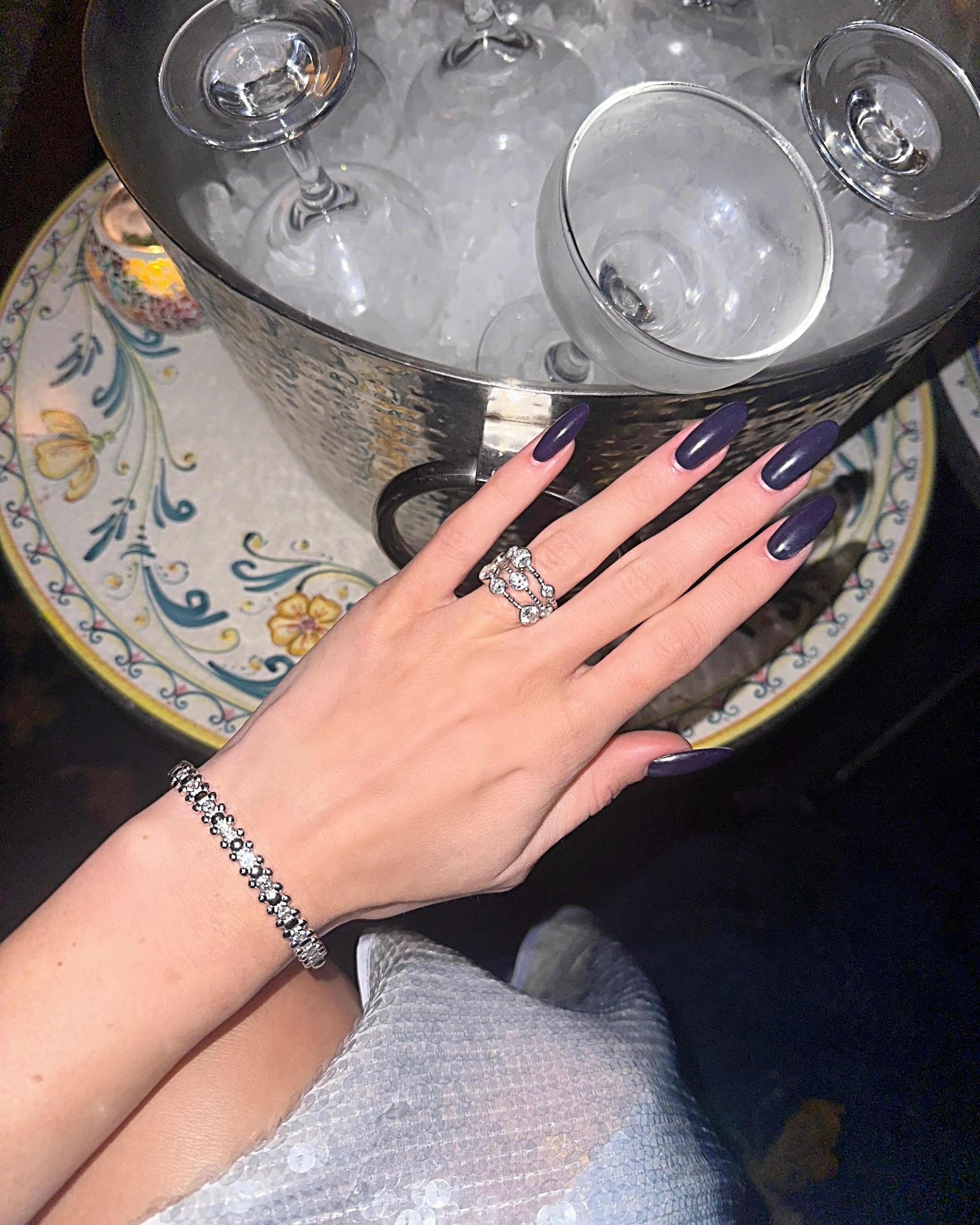 CERBERUS Bangle with Moissanites White Gold Vermeil – AMARYZ