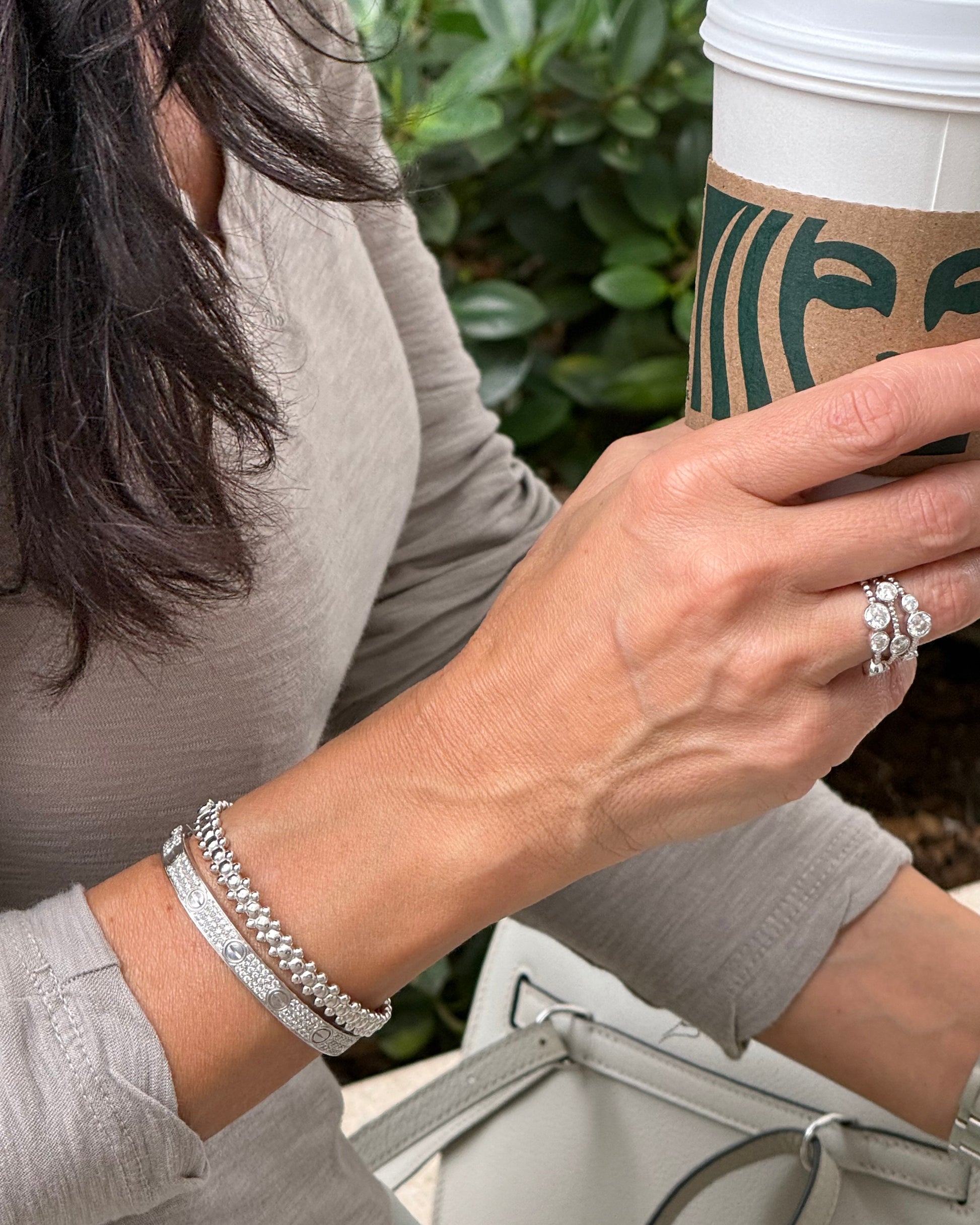 CERBERUS Bangle White Gold Vermeil – AMARYZ CERBERUS Bangle White Gold Vermeil – AMARYZ