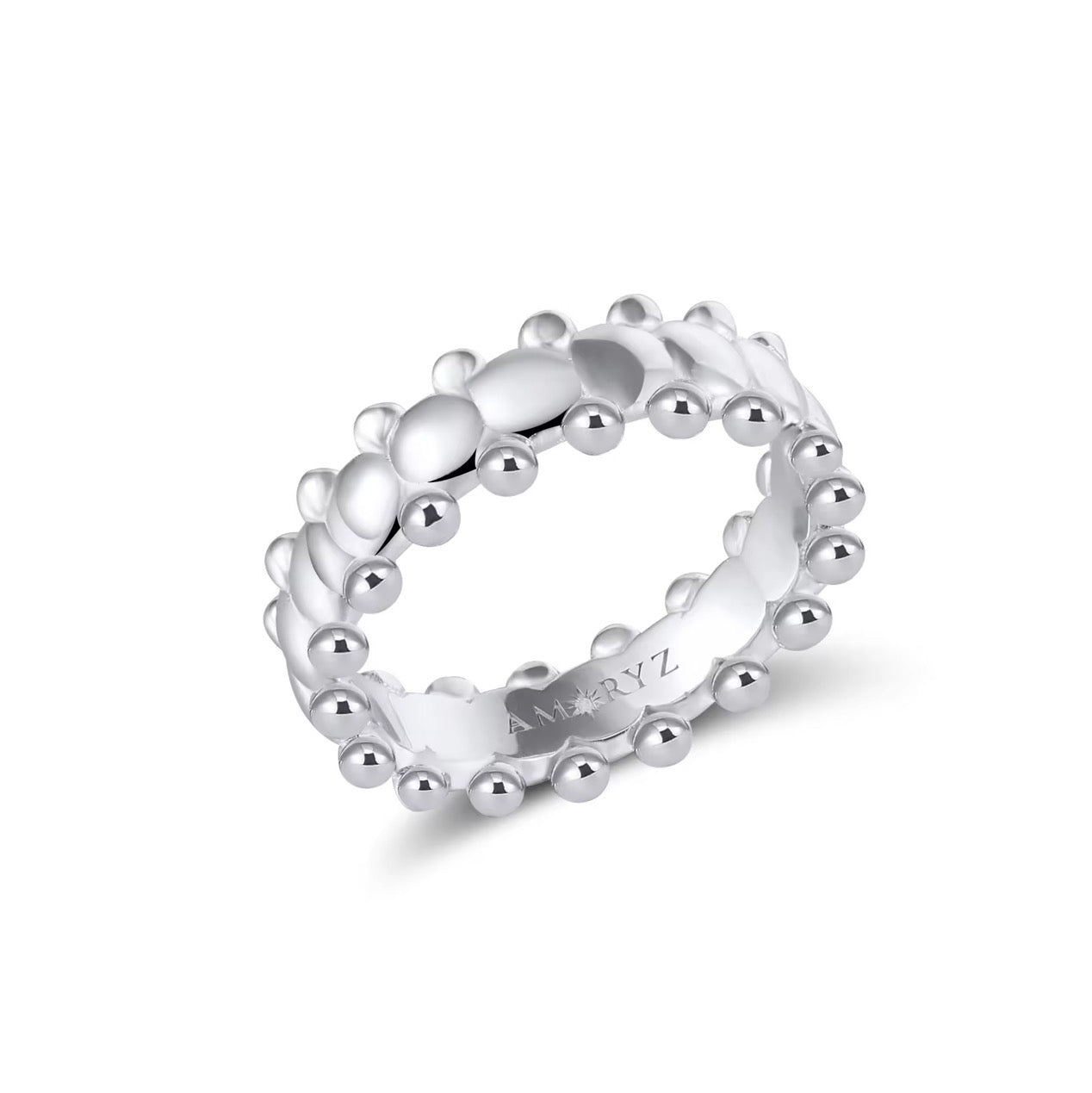 CERBERUS RING White Gold Vermeil