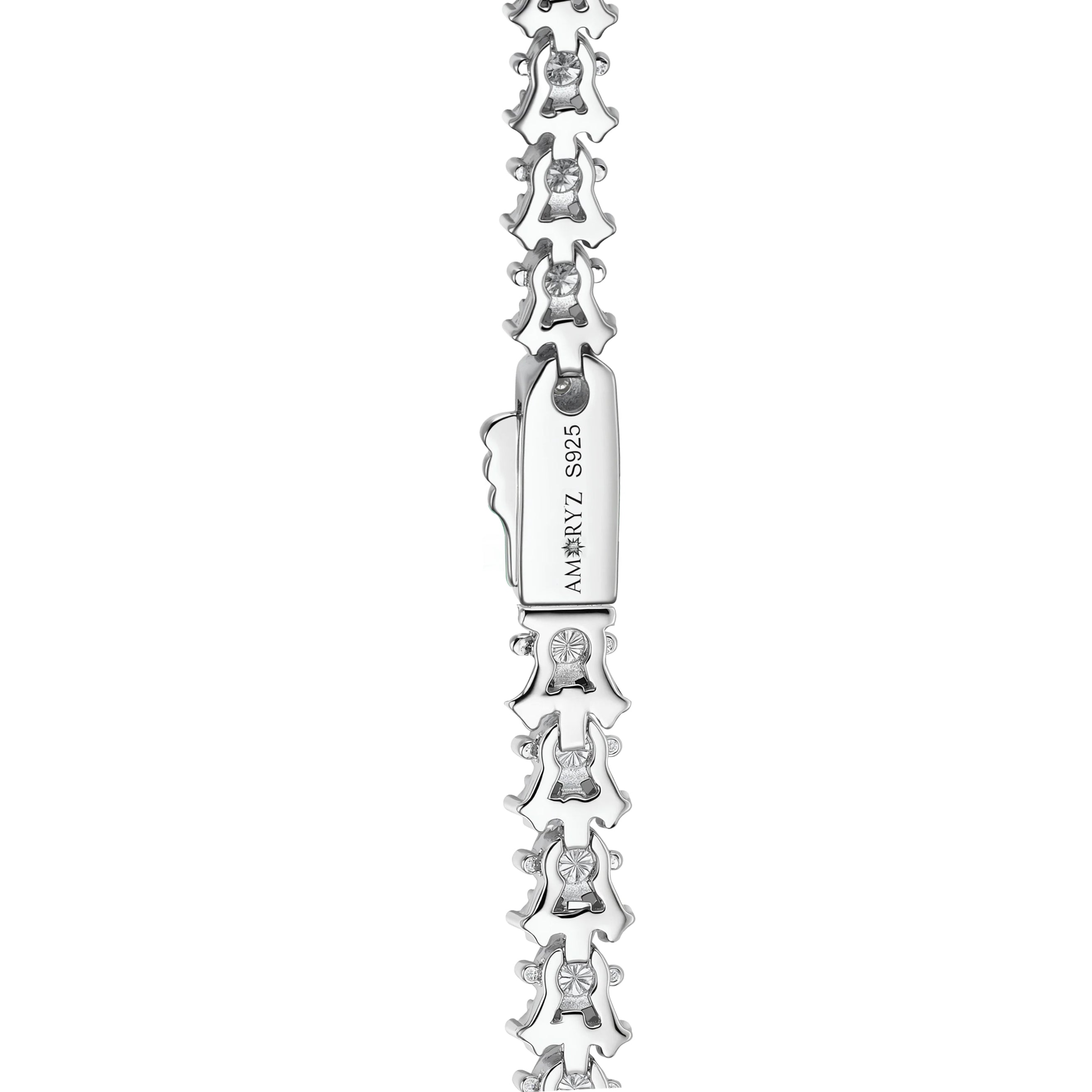 Triple Tennis Bracelet White Gold / White Gold Vermeil