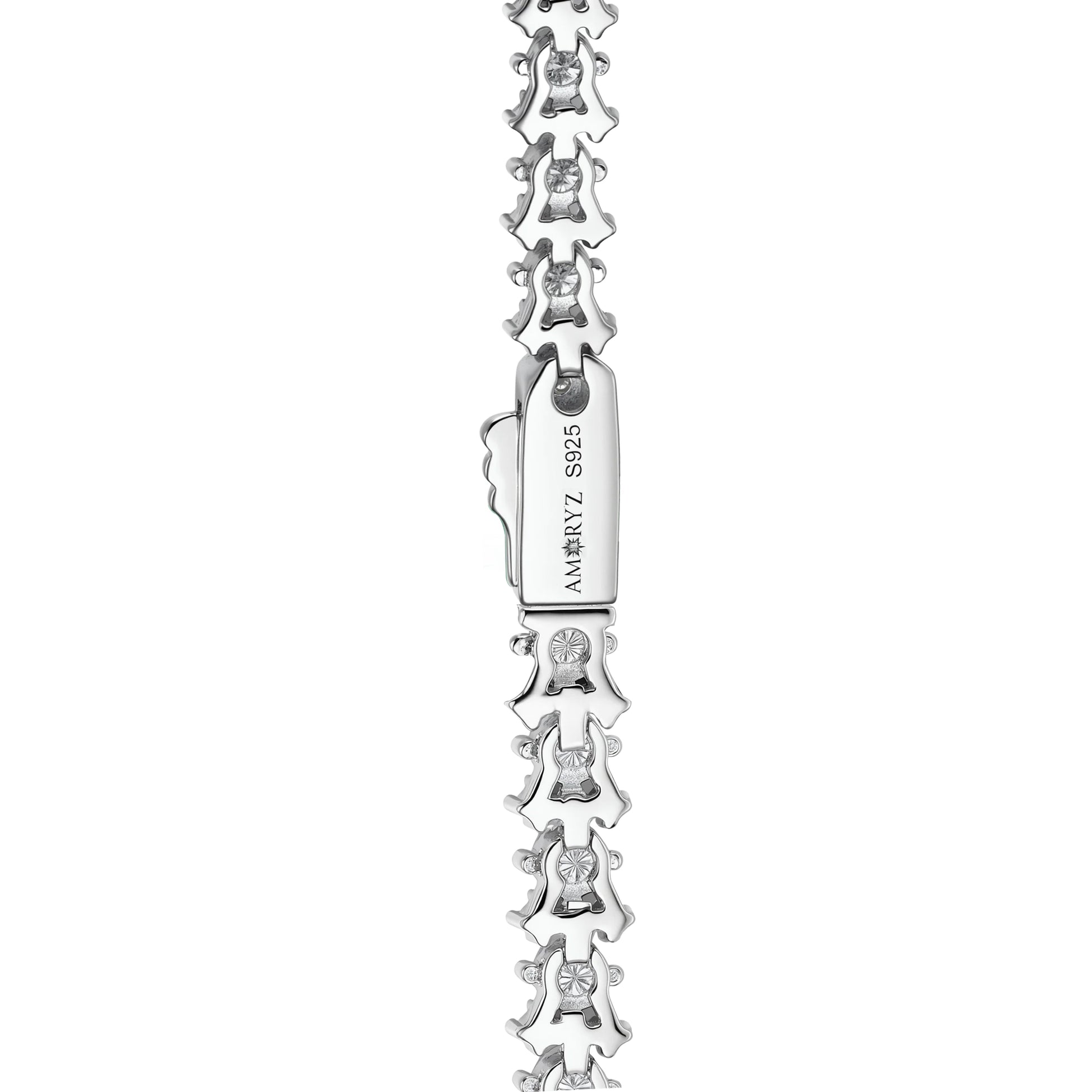 Triple Tennis Bracelet White Gold / White Gold Vermeil