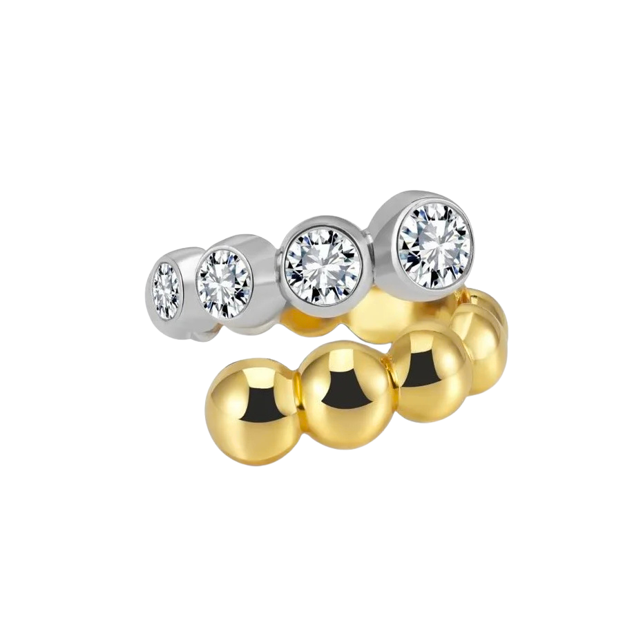 ETERI DUALIS Ring 18K Yellow & White Gold Vermeil