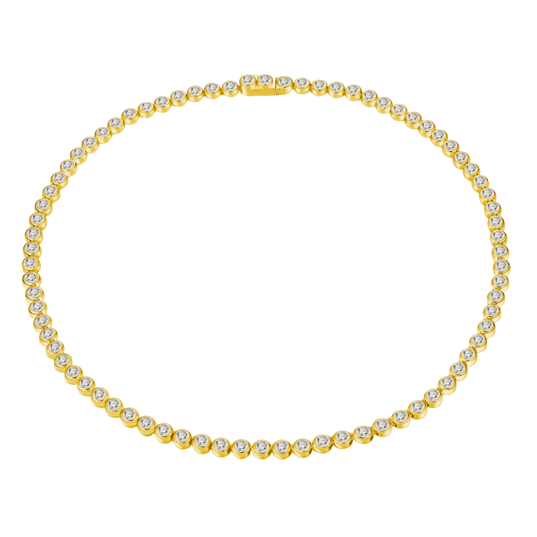 ETERI TENNIS NECKLACE 18K Yellow Gold Vermeil