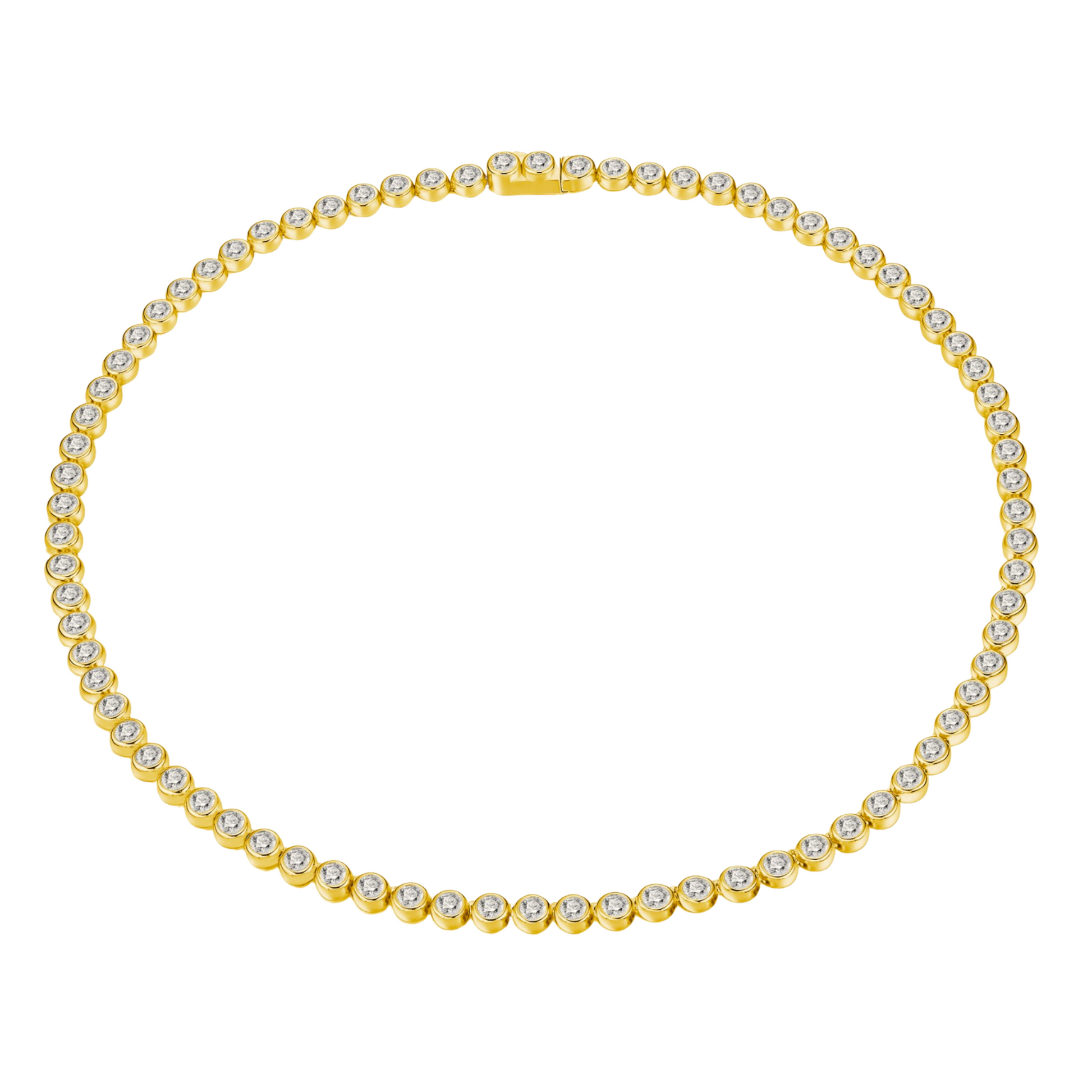 ETERI TENNIS NECKLACE 18K Yellow Gold Vermeil