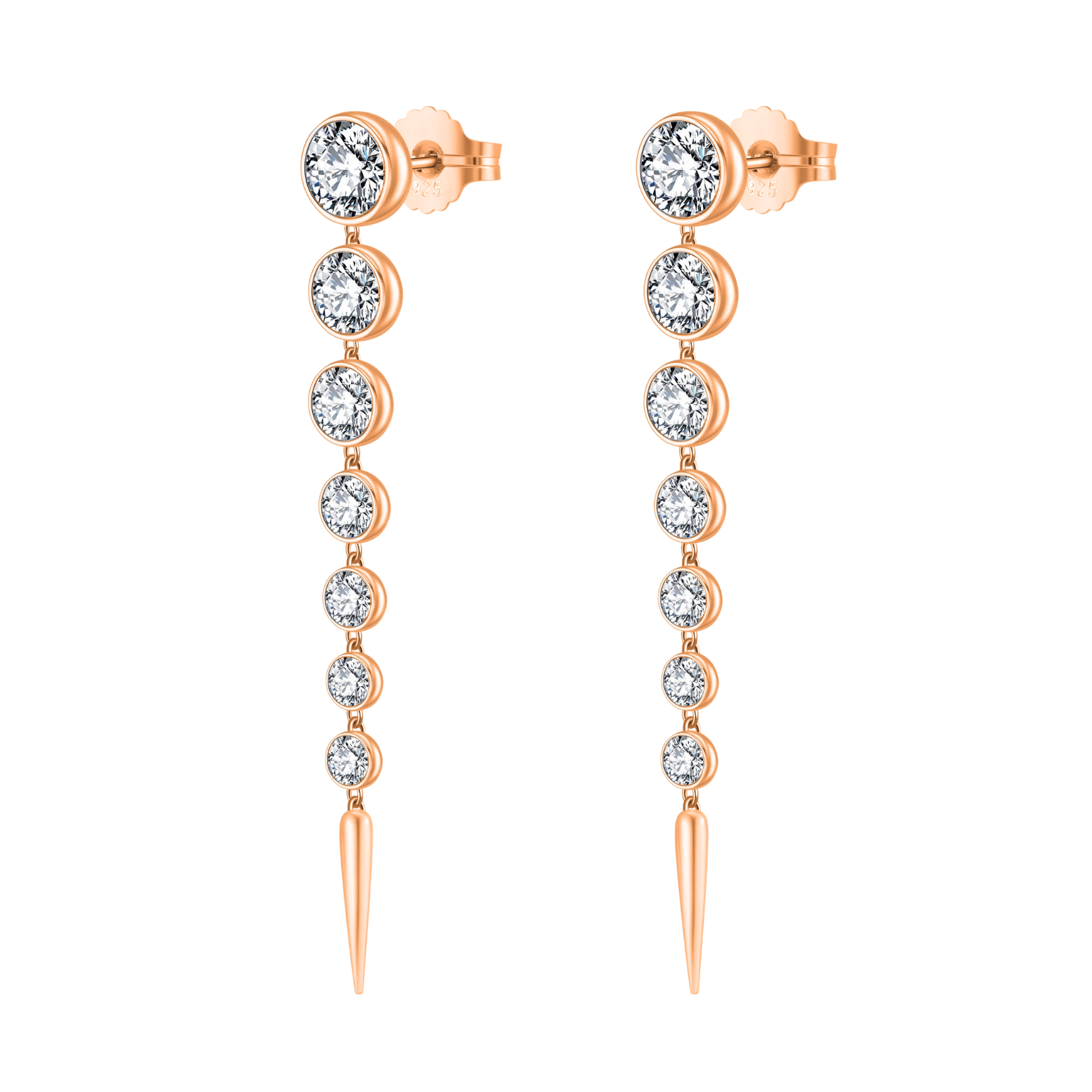 ETERI LONG EARRINGS 18K Rose Gold Vermeil