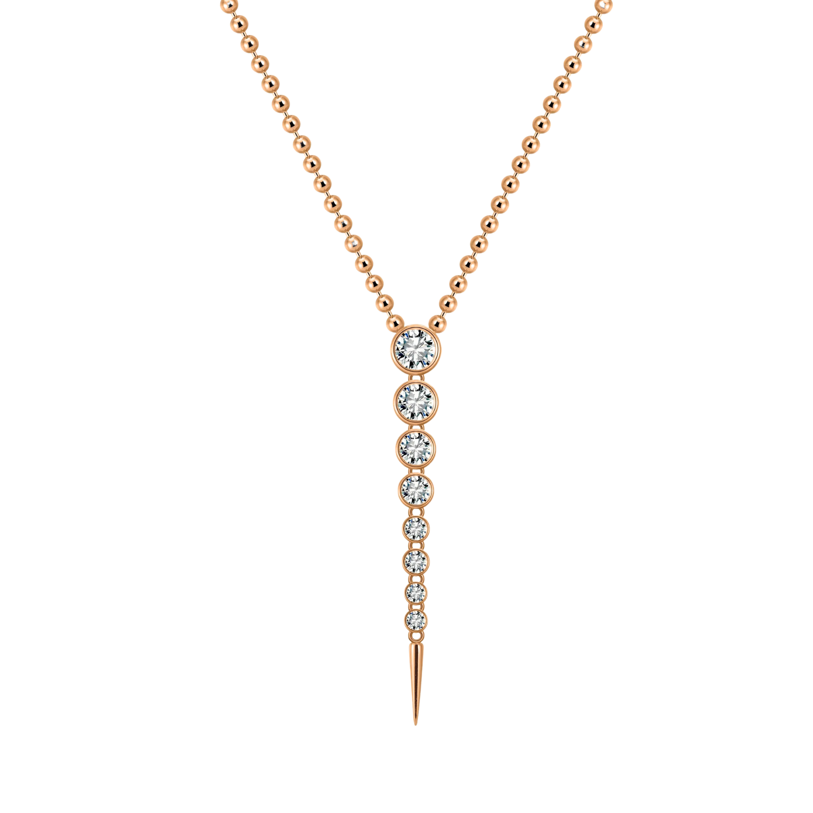 CELESTIAL NYX NECKLACE 18K Rose Gold Vermeil with Moissanites