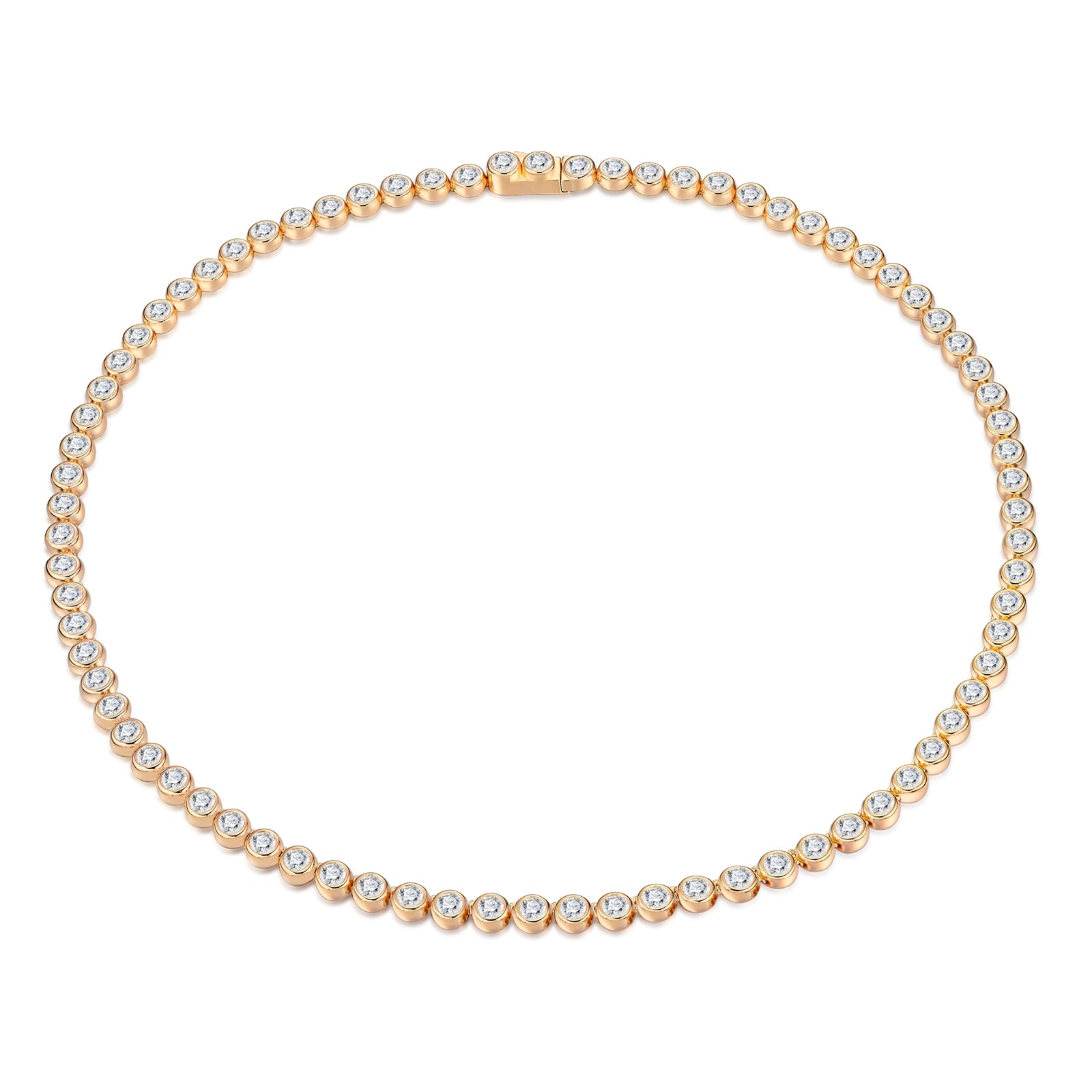 ETERI TENNIS NECKLACE 18K Rose Gold Vermeil