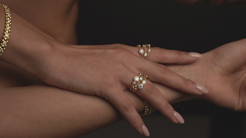 CERBERUS Bangle with Moissanites White Gold Vermeil – AMARYZ